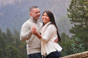 Christina and Mike’s Snowy Engagement Session at Helen Hunt Falls