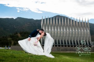 Amy and Luke’s perfect wedding at The USAFA Cadet Chapel
